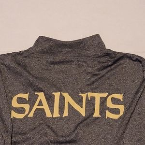 New Orleans Saints Longsleave Grey Shirt w/ Zipper